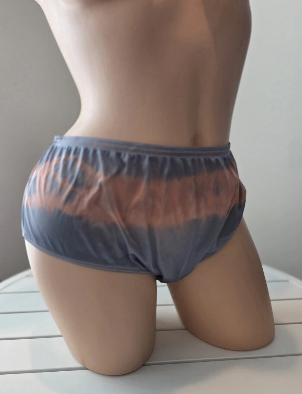 Shadowline 11032 Bikini Panty Shiny Nylon Full Cut Star Grape Rainbow Shift 10